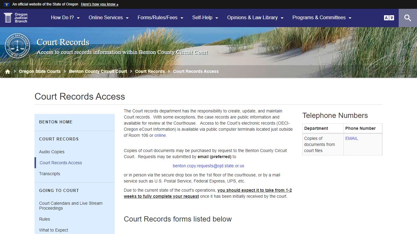 Oregon Judicial Department : Court Records Access : Court ...
